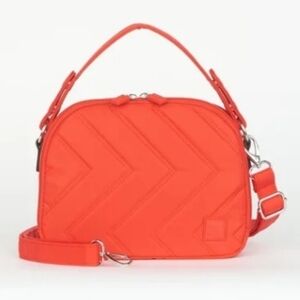 Ihkwip Red Zig Zag Convertible Bag